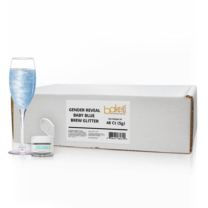 Baby Blue Edible Gender Reveal Beverage Glitter by the Case-Brew Glitter®