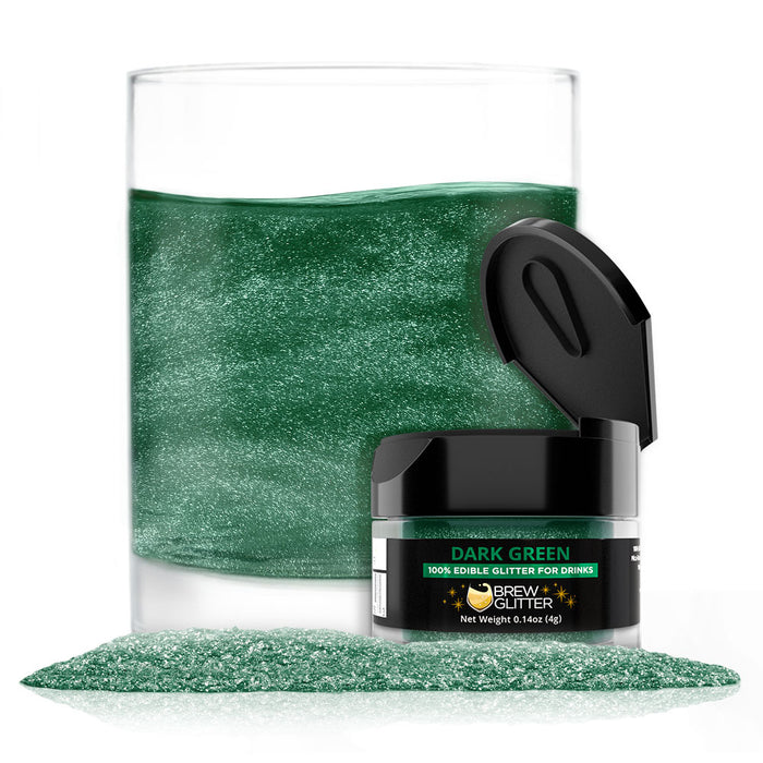 Dark Green Food Grade Brew Glitter | 4 Gram Jar-Brew Glitter®