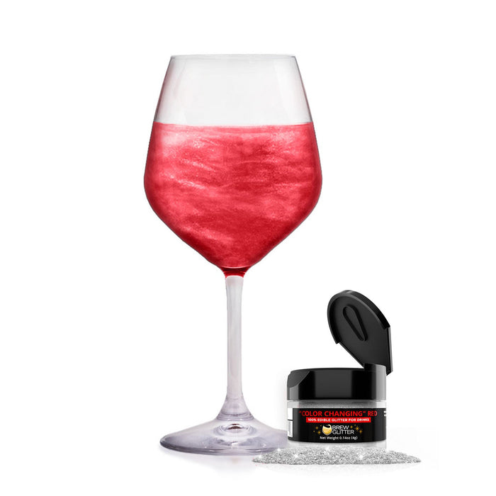 Red Edible Color Changing Brew Glitter | 4 Gram Jar-Brew Glitter®