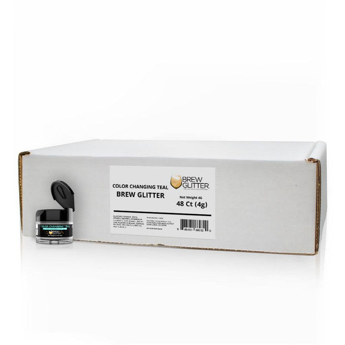 Teal Edible Color Changing Brew Glitter Wholesale by the Case-Brew Glitter®