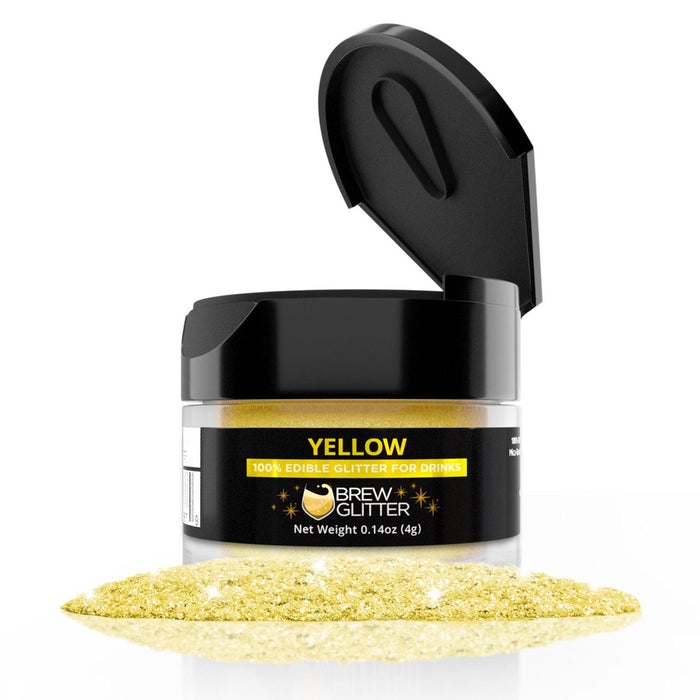 Yellow Food Grade Brew Glitter | 4 Gram Jar-Brew Glitter®