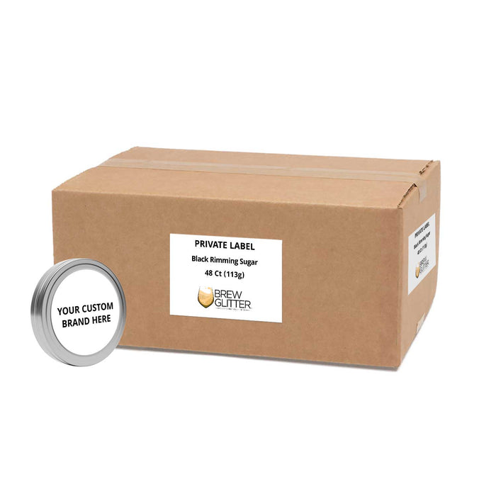 Black Cocktail Rimming Sugar | Private Label (48 units per/case)-Brew Glitter®