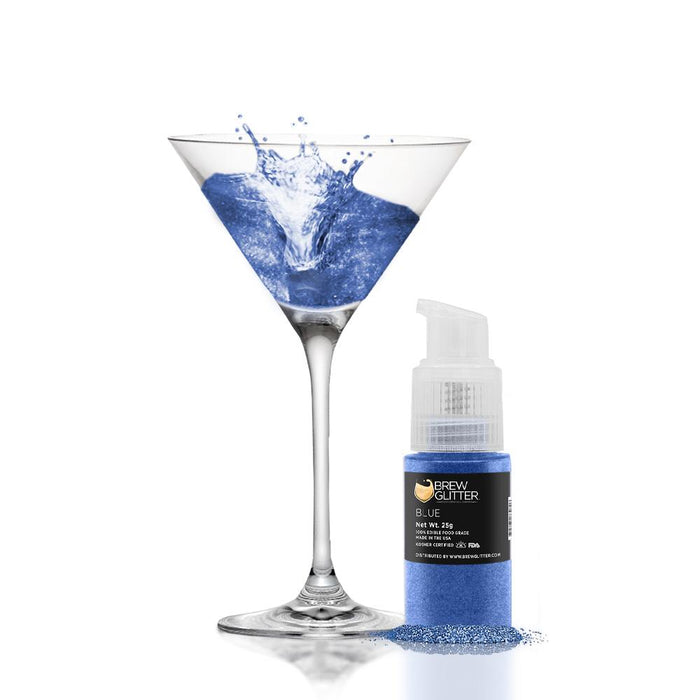 Blue Edible Glitter Spray Pump for Drinks-Brew Glitter®