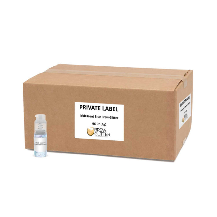 Blue Iridescent Brew Glitter Mini Spray Pump by the Case | Private Label-Brew Glitter®