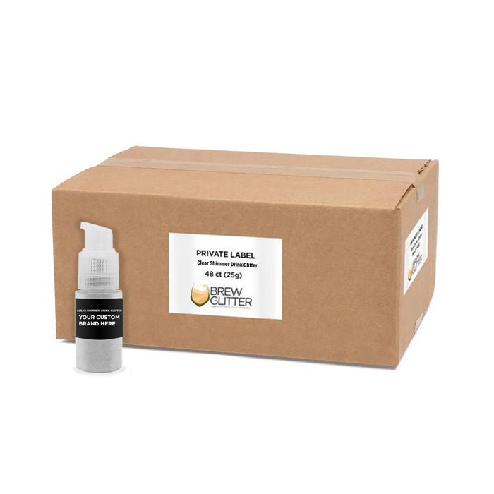 Clear Shimmer Brew Glitter Spray Pump by the Case | Private Label-Brew Glitter®