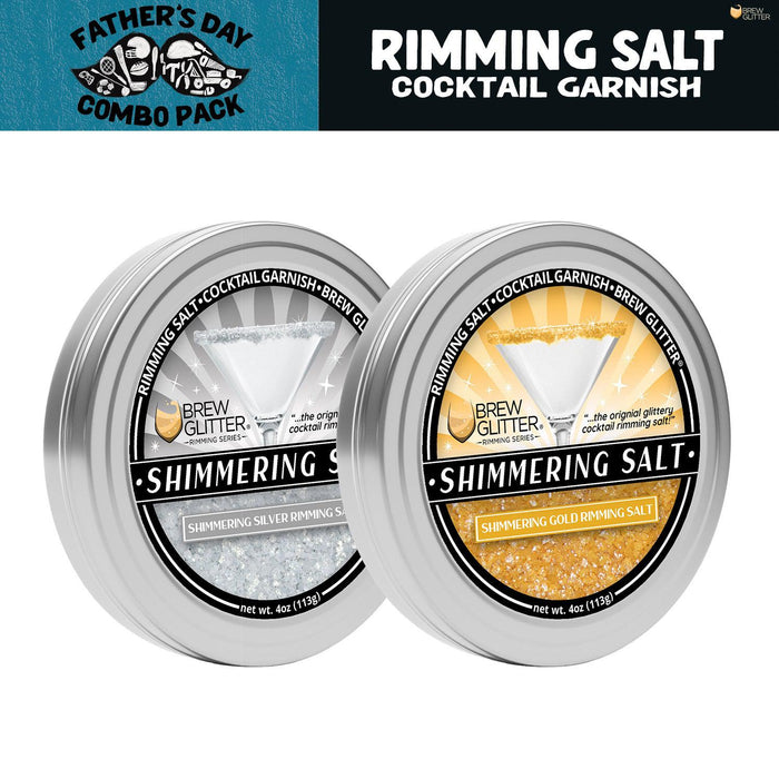 Father's Day Your First Hero Shimmering Cocktail Rimming Salt Combo Pack (2 PC SET)-Brew Glitter®