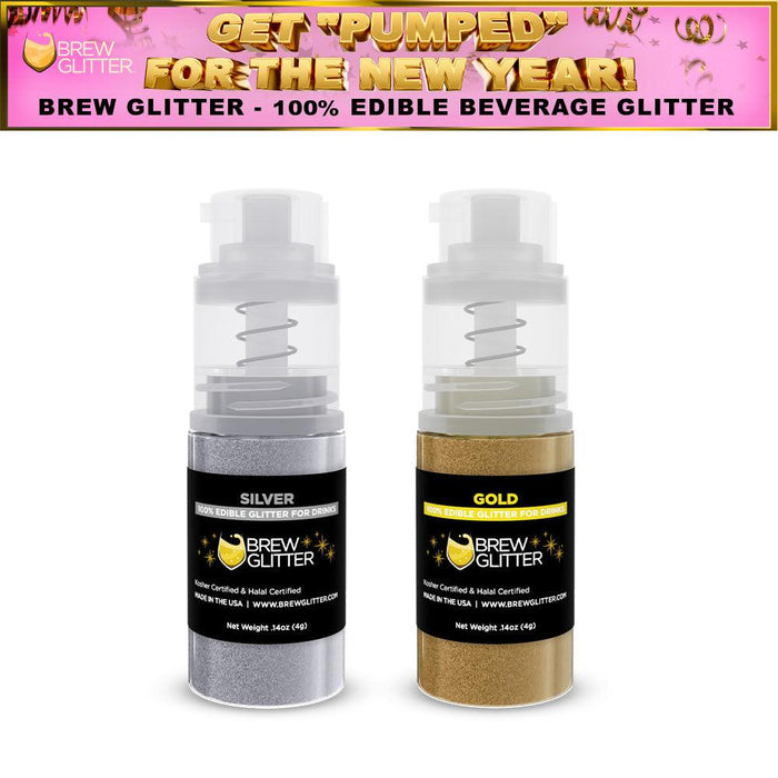 Get Pumped For New Years Brew Glitter Mini Pump Combo (2 PC SET)-Brew Glitter®