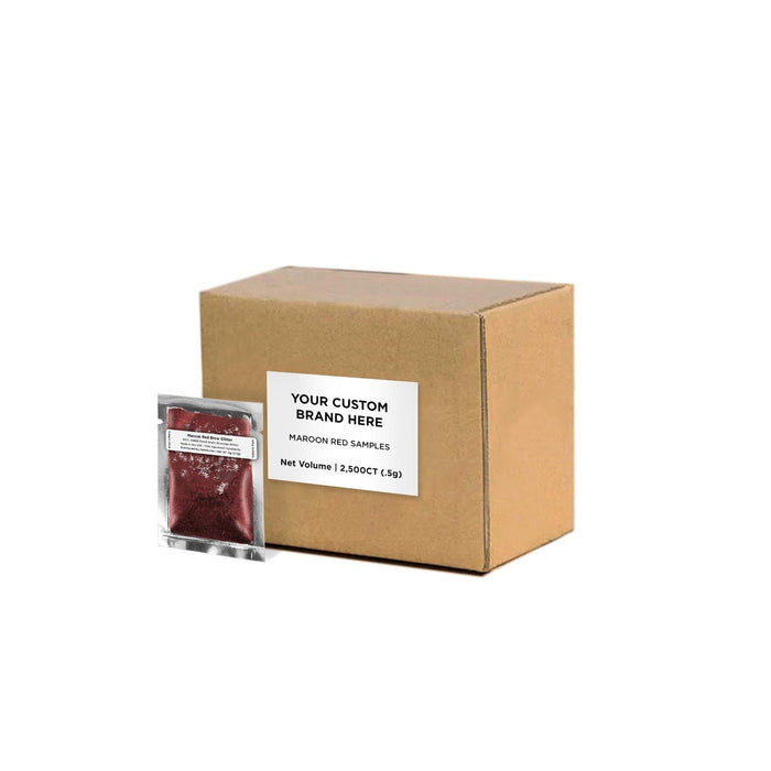 Maroon Red Brew Glitter Sample Packs by the Case | Private Label-Brew Glitter®