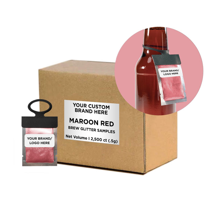 Maroon Red Brew Glitter® Necker | Private Label-Brew Glitter®