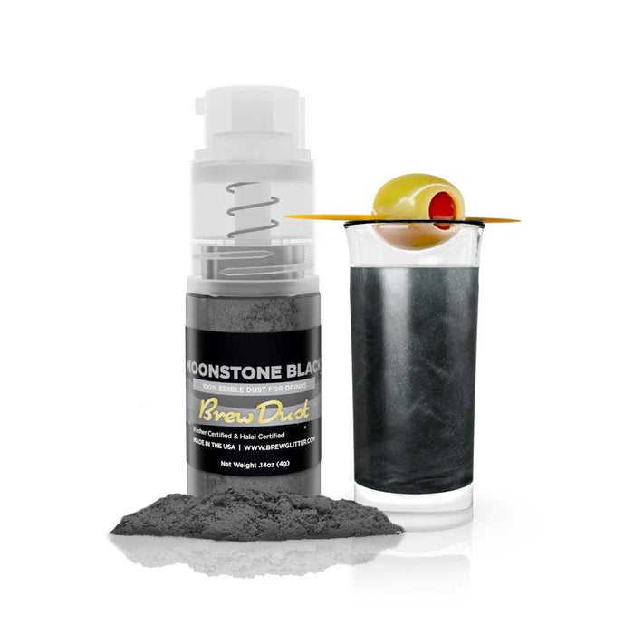 Moonstone Black Edible Brew Dust | Mini Spray Pump-Brew Glitter®