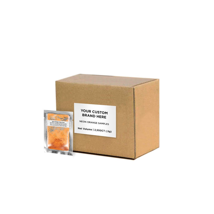 Neon Orange Tinker Dust Sample Packs by the Case | Private Label-Brew Glitter®