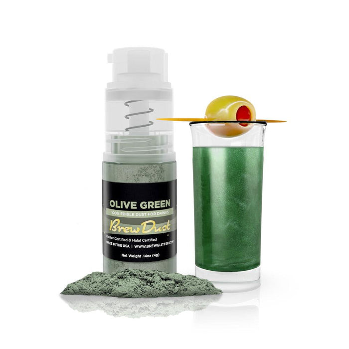 Olive Green Edible Brew Dust | Mini Spray Pump-Brew Glitter®