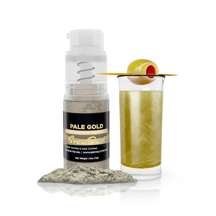 Pale Gold Edible Brew Dust | Mini Spray Pump-Brew Glitter®