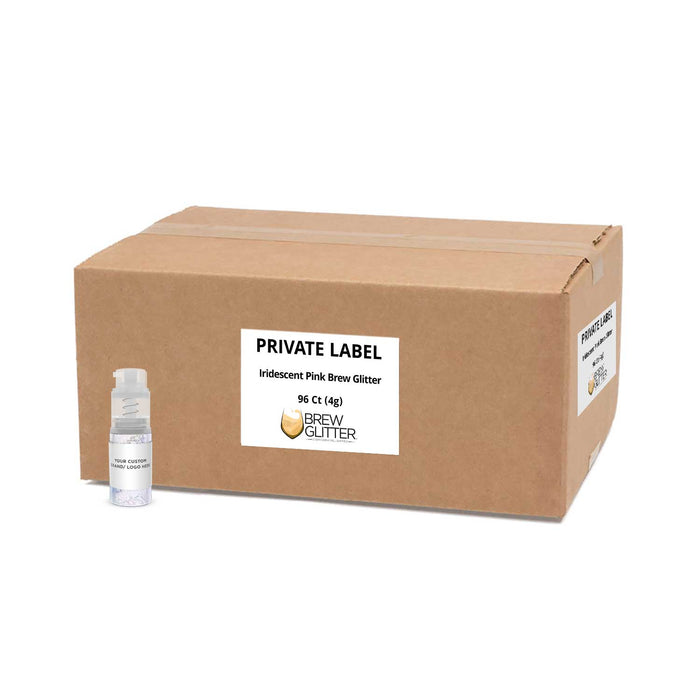 Pink Iridescent Brew Glitter Mini Spray Pump by the Case | Private Label-Brew Glitter®