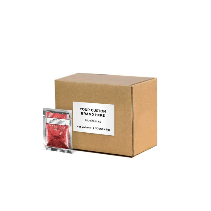 Red Brew Glitter Sample Packs by the Case | Private Label-Brew Glitter®