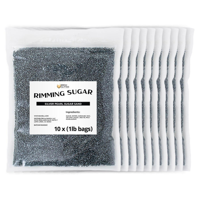 Silver Pearl Cocktail Rimming Sugar | Bulk Sizes-Brew Glitter®