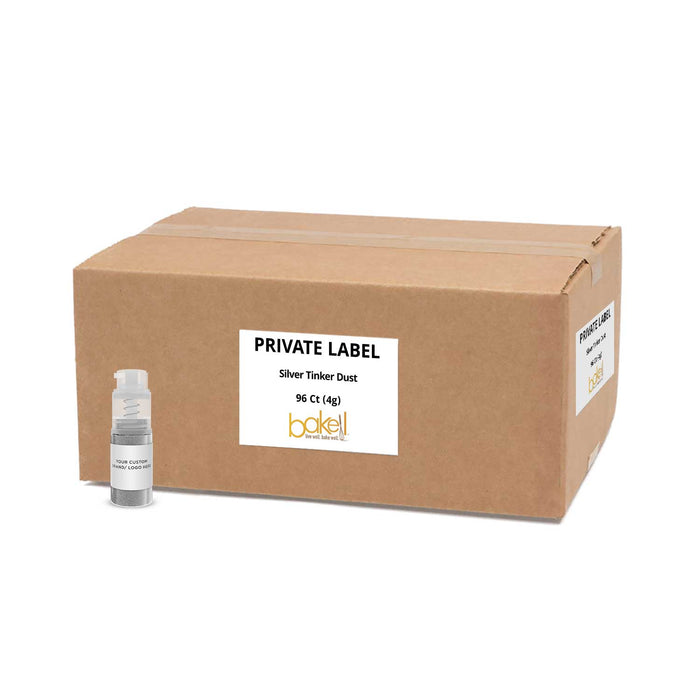 Silver Tinker Dust® | 4g Glitter Spray Pump | Private Label by the Case-Brew Glitter®