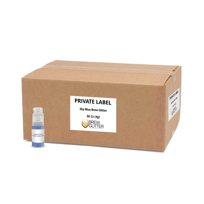 Sky Blue Brew Glitter Mini Spray Pump by the Case | Private Label-Brew Glitter®