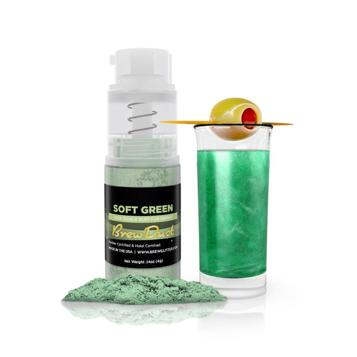 Soft Green Edible Brew Dust | Mini Spray Pump-Brew Glitter®