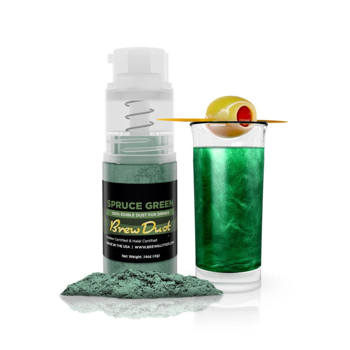 Spruce Green Edible Brew Dust | Mini Spray Pump-Brew Glitter®