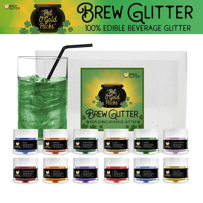 St. Patty's Day Pot O' Gold Collection Brew Glitter Combo Pack B (12 PC SET)-Brew Glitter®