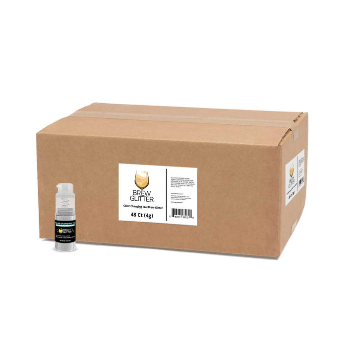 Teal Color Changing Brew Glitter | Mini Pump Wholesale by the Case-Brew Glitter®