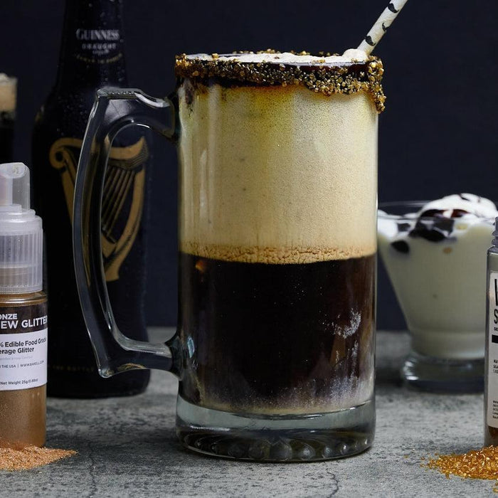 Father's Day Bronze Guinness Ice Cream Float-Brew Glitter®