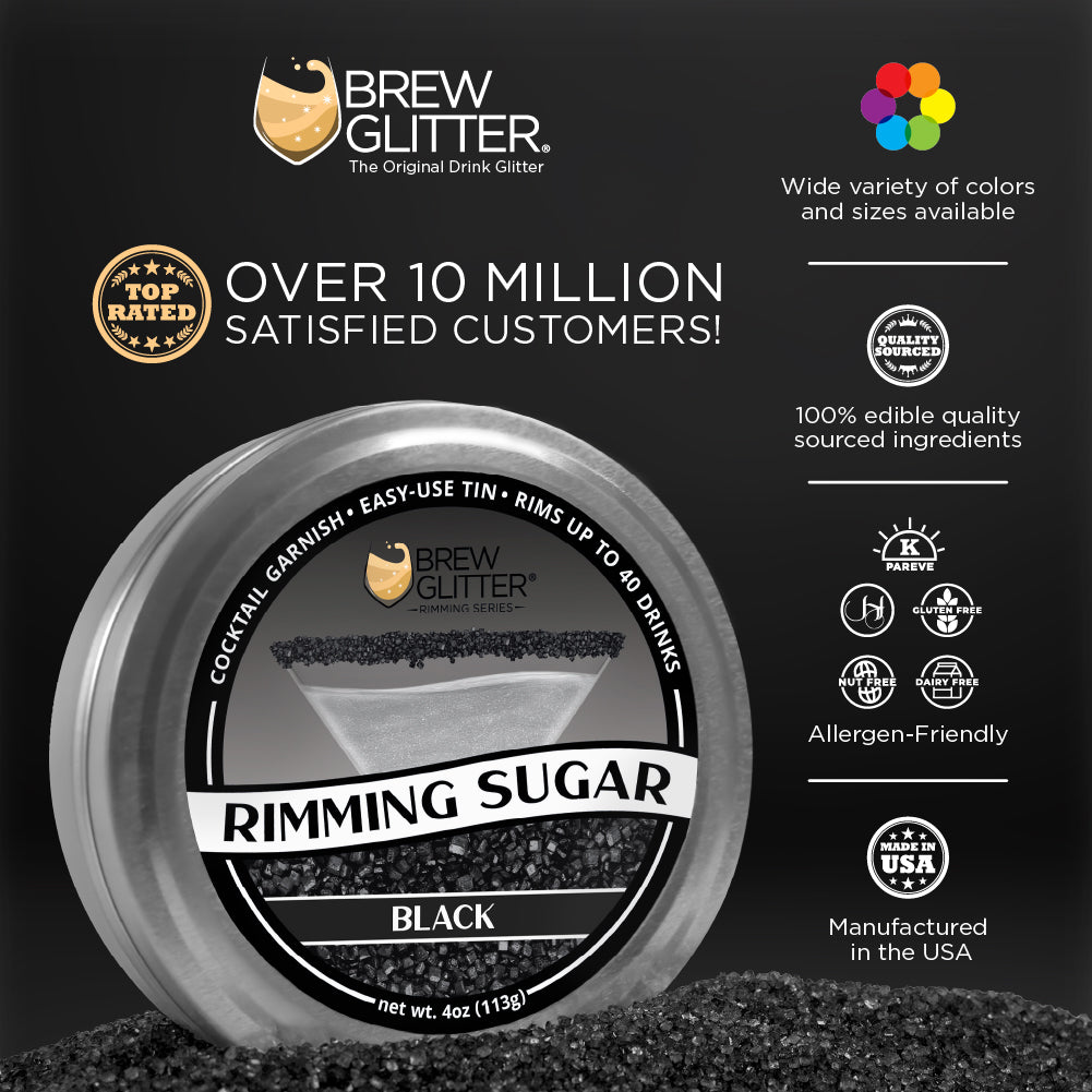 Black Cocktail Rimming Sugar-Brew Glitter®