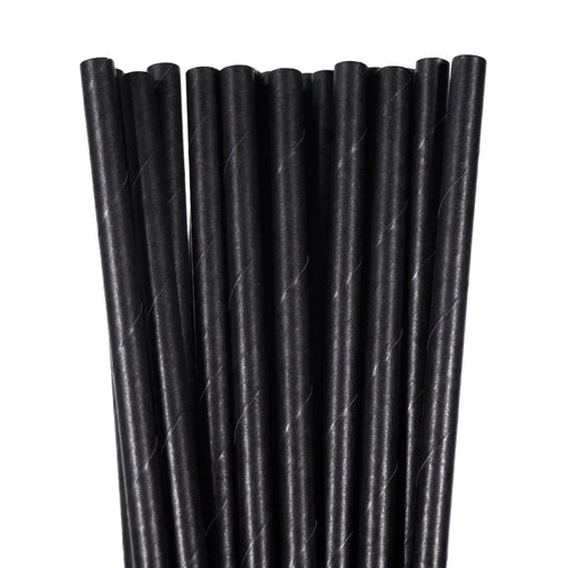 Black Satin | Halloween Paper Straws Bulk-Brew Glitter®