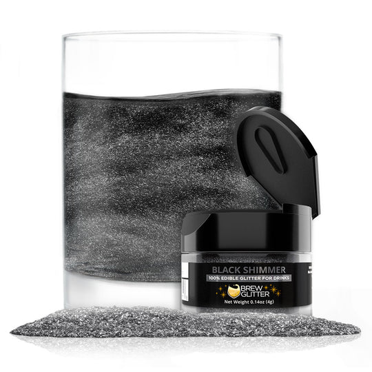 Black Shimmer Brew Glitter | Food Grade Beverage Glitter-Brew Glitter®