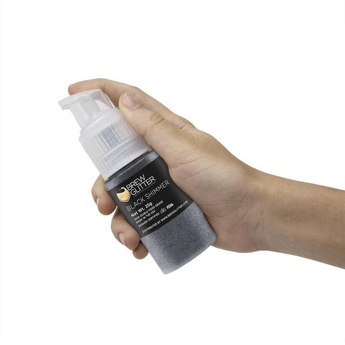 Black Shimmer Edible Glitter Spray Pump for Drinks-Brew Glitter®