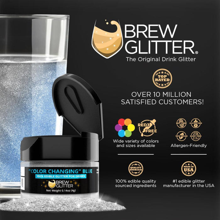 Blue Edible Color Changing Brew Glitter | Bulk Size-Brew Glitter®