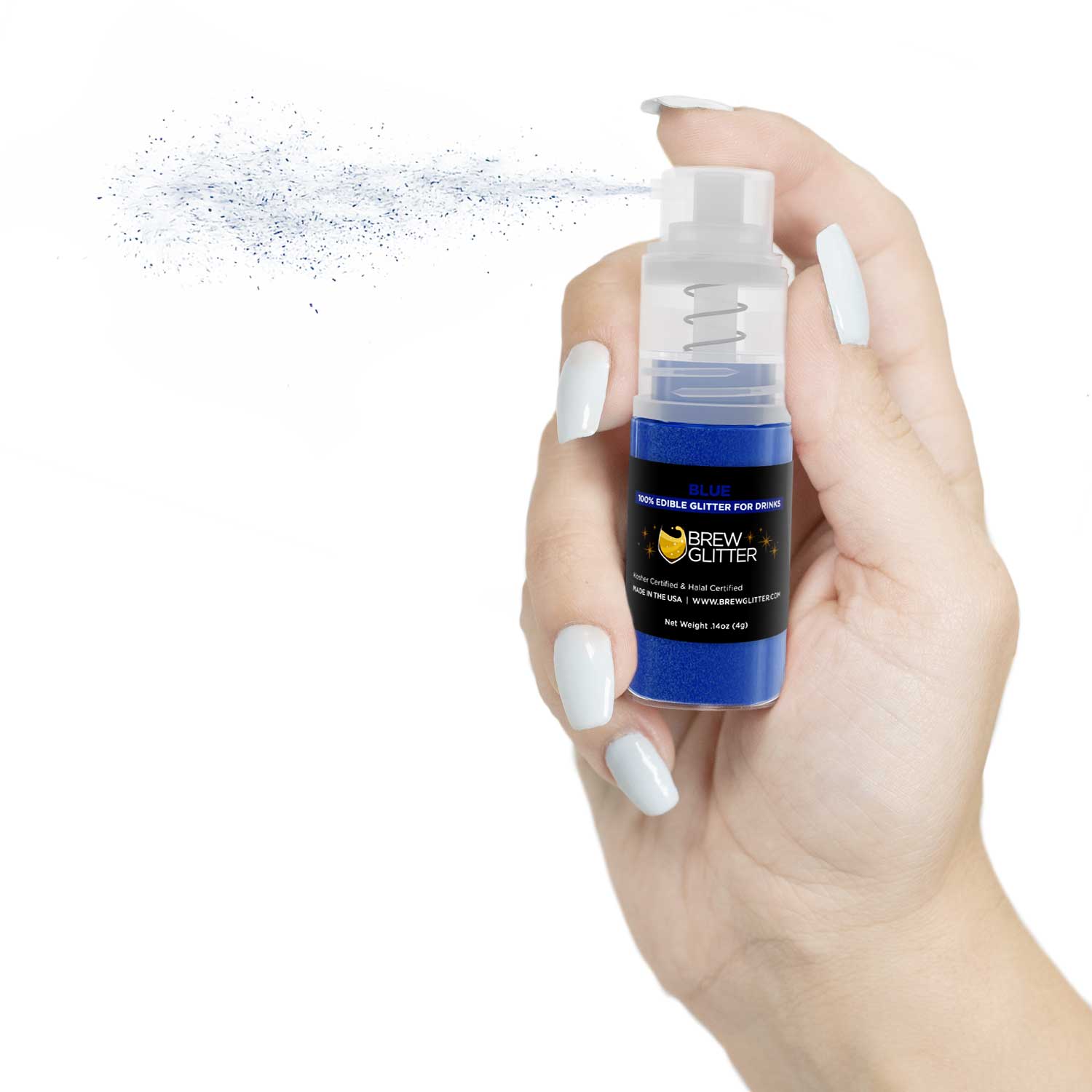 Blue Edible Glitter Mini Spray Pump for Drinks-Brew Glitter®