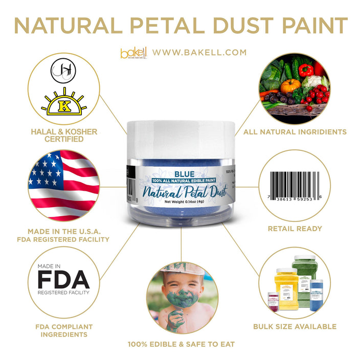 Blue Food Coloring | Natural Petal Dust Bulk Size-Brew Glitter®