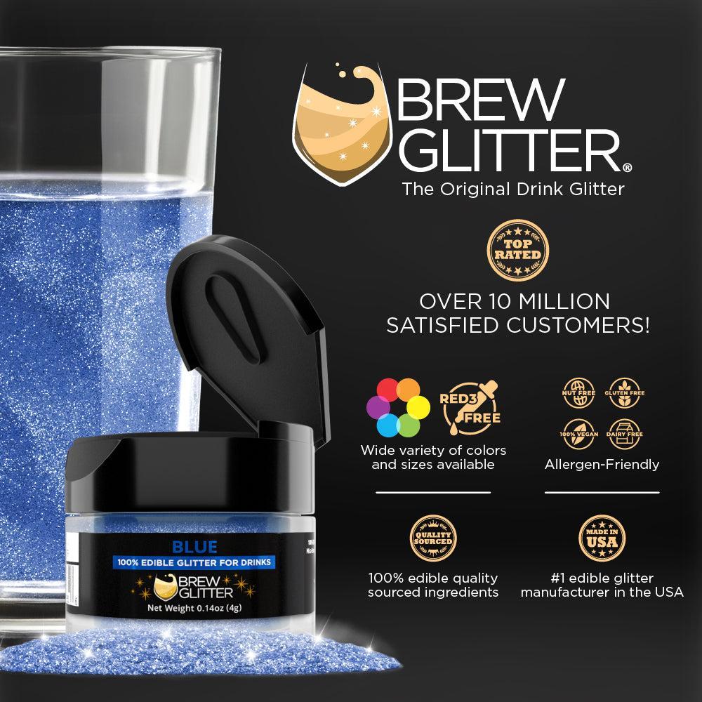 Blue Food Grade Brew Glitter | 4 Gram Jar-Brew Glitter®
