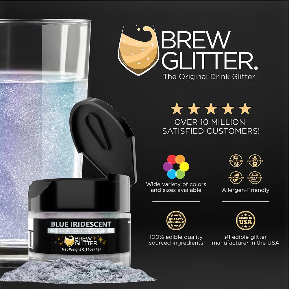 Blue Iridescent Brew Glitter | Food Grade Beverage Glitter-Brew Glitter®