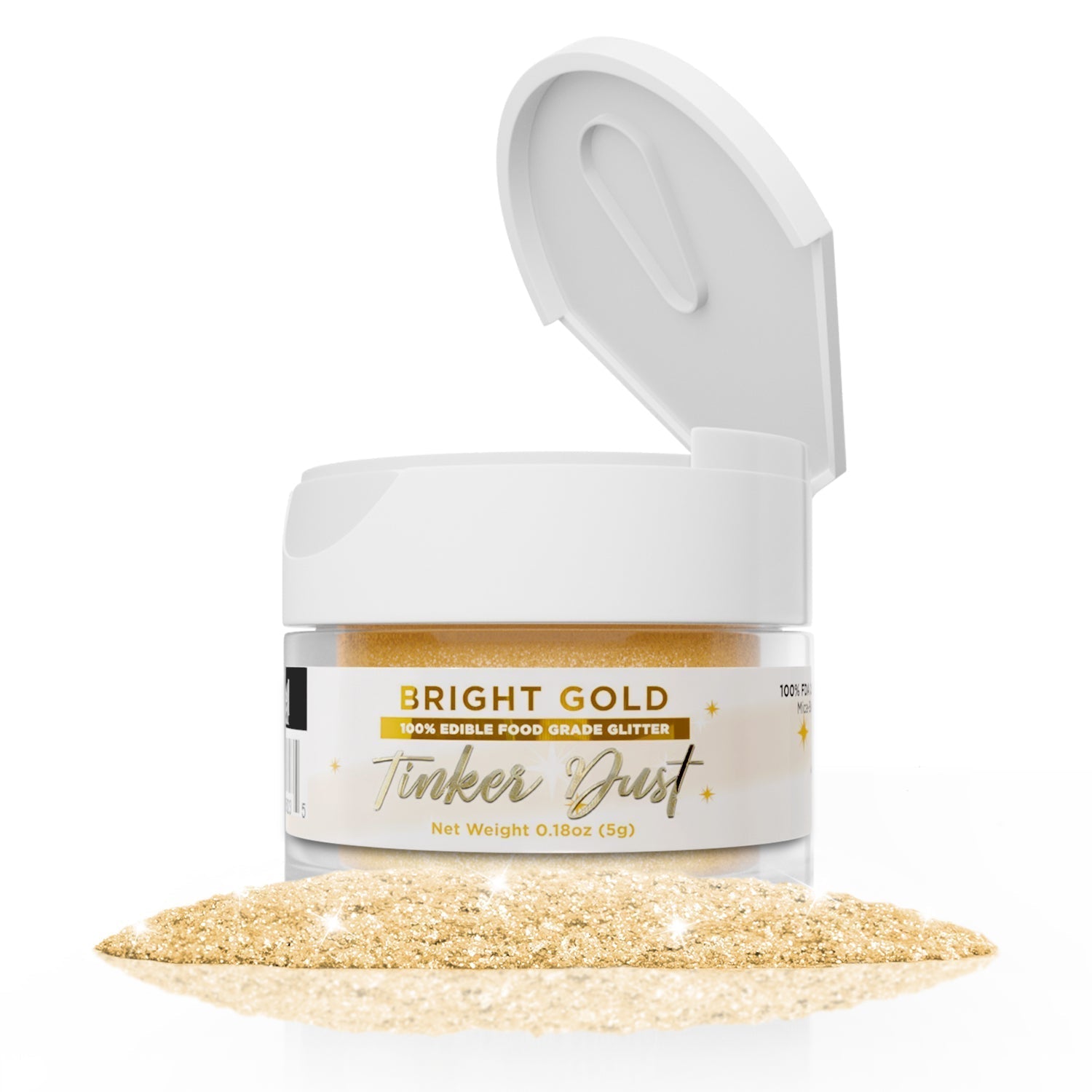 Bright Gold Tinker Dust Edible Glitter | Food Grade Glitter-Brew Glitter®