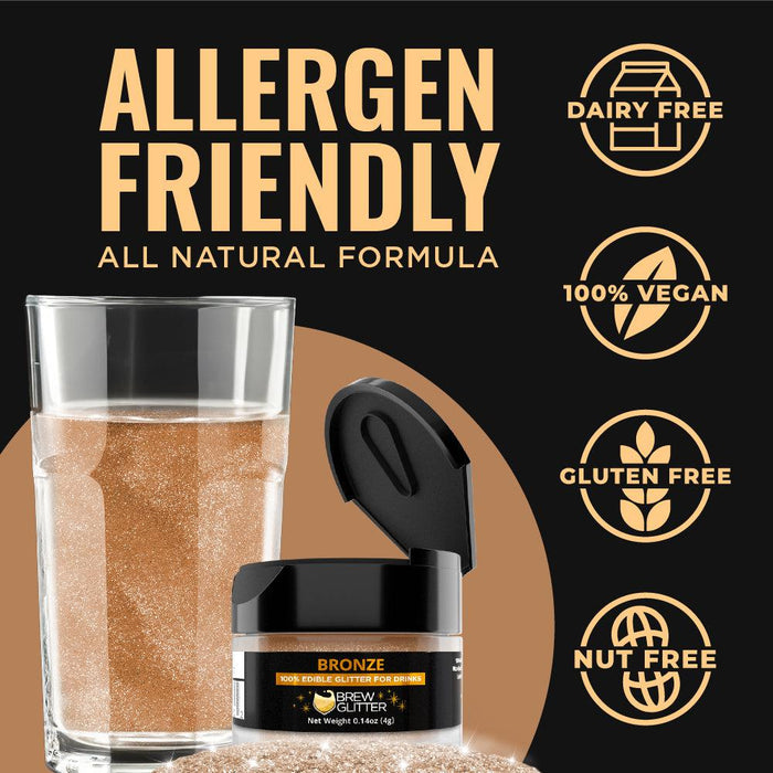 Bronze Brew Glitter | Food Grade Beverage Glitter-Brew Glitter®