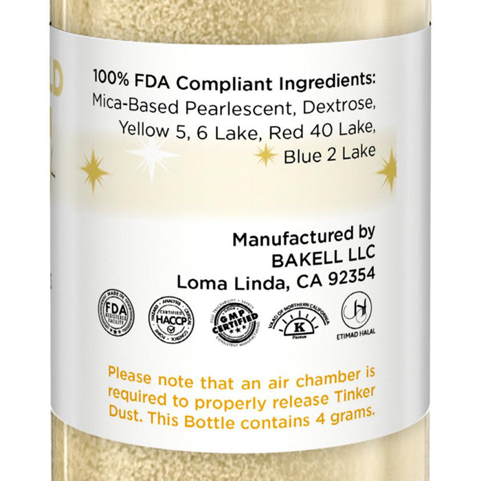 Champagne Gold Edible Glitter Spray 4g Pump | Tinker Dust®-Brew Glitter®