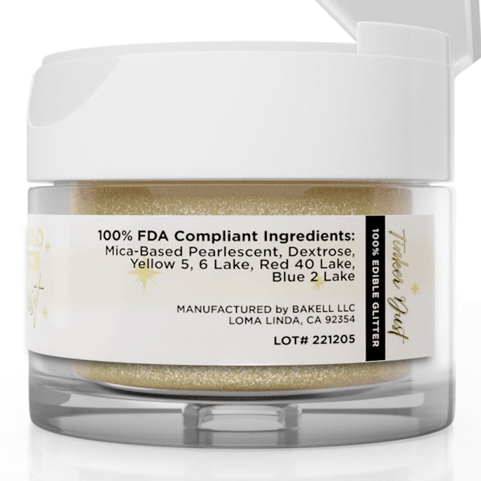 Champagne Gold Edible Glitter Tinker Dust | 5 Gram Jar-Brew Glitter®