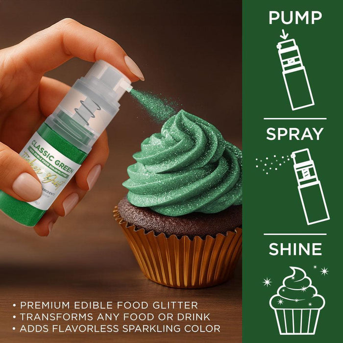 Classic Green Edible Glitter Spray 4g Pump | Tinker Dust®-Brew Glitter®