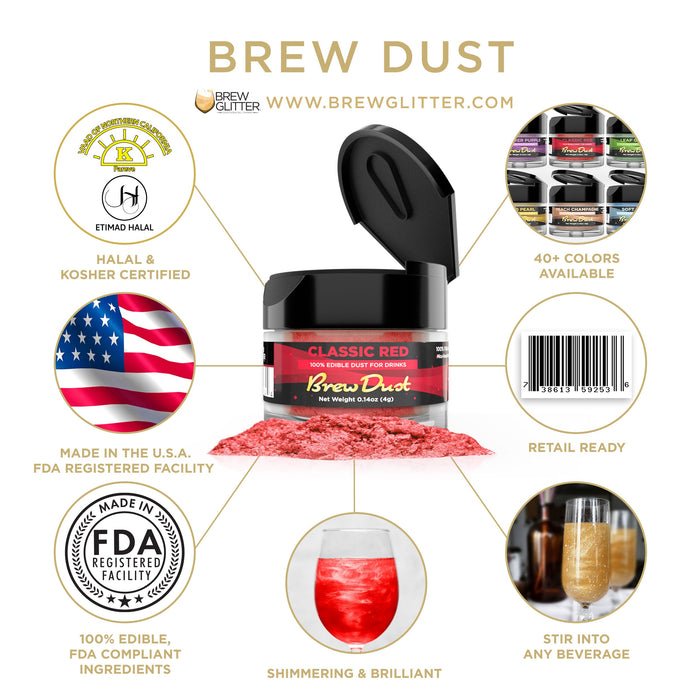 Classic Red Brew Dust by the Case | Private Label-Brew Glitter®