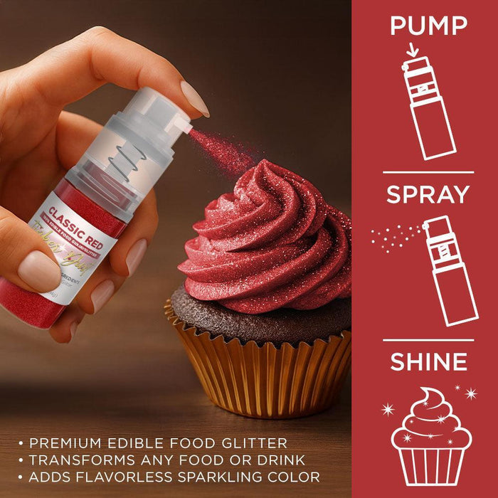 Classic Red Edible Glitter Spray 4g Pump | Tinker Dust®-Brew Glitter®