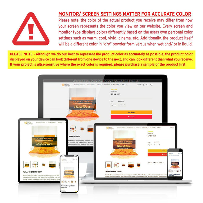 Classic Yellow Brew Dust by the Case | Private Label-Brew Glitter®