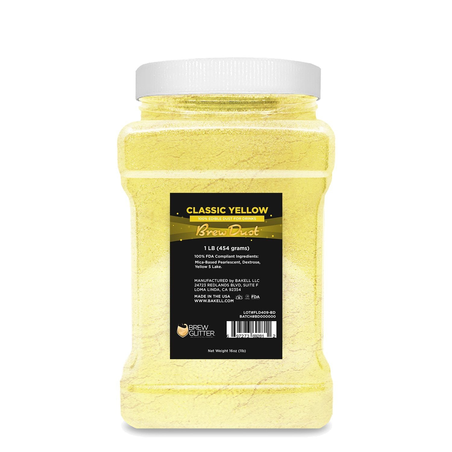 Classic Yellow Edible Brew Dust | Bulk Sizes-Brew Glitter®