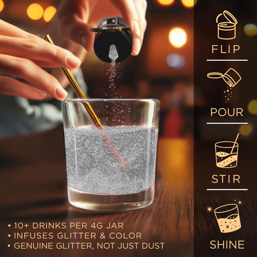 Clear Shimmer Edible Glitter Spray Pump for Drinks-Brew Glitter®