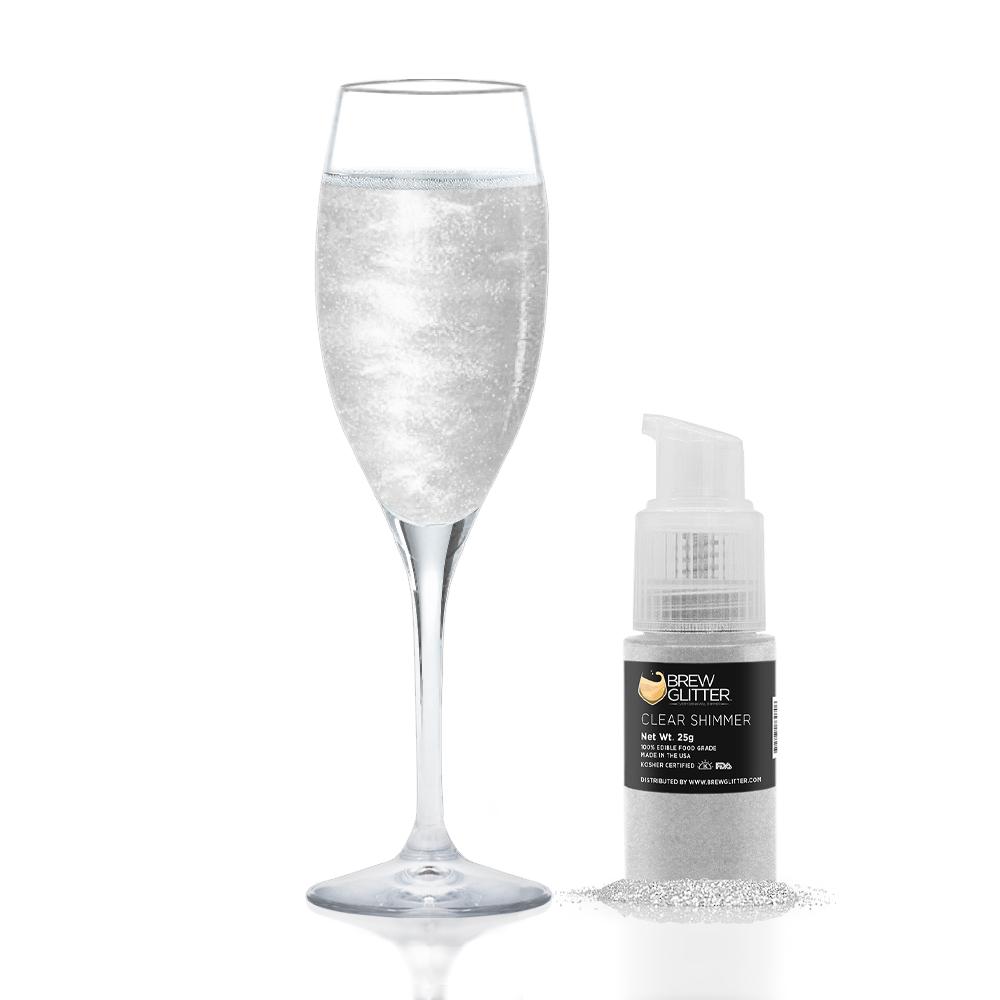 Clear Shimmer Edible Glitter Spray Pump for Drinks-Brew Glitter®