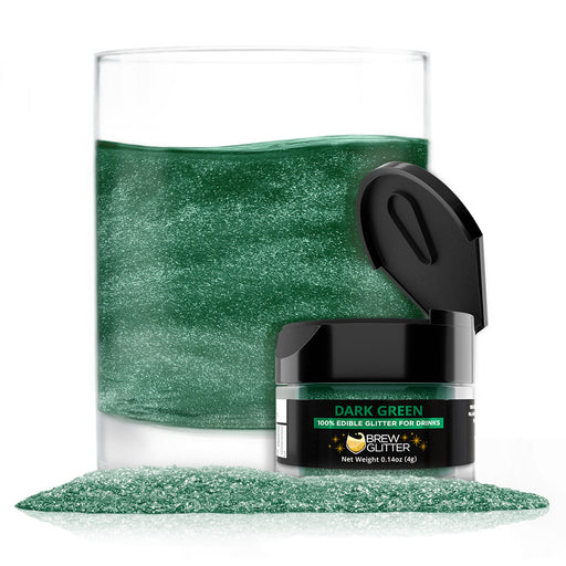 Dark Green Food Grade Brew Glitter | 4 Gram Jar-Brew Glitter®