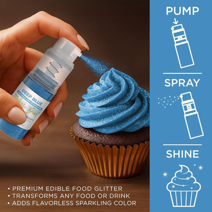 Deep Blue Edible Glitter Spray 4g Pump | Tinker Dust®-Brew Glitter®