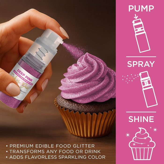 Deep Pink Edible Glitter Spray 4g Pump | Tinker Dust®-Brew Glitter®